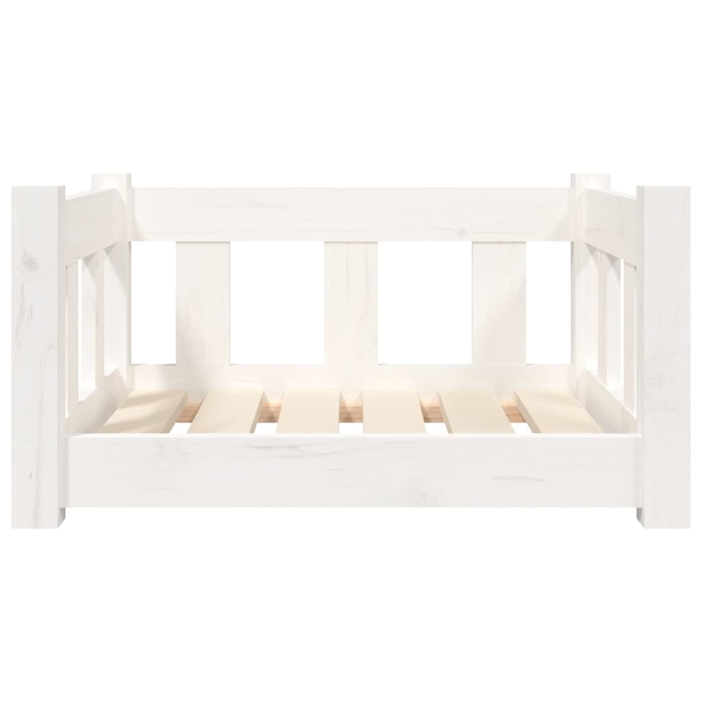 Dog Bed White 55.5x45.5x28 cm Solid Wood Pine