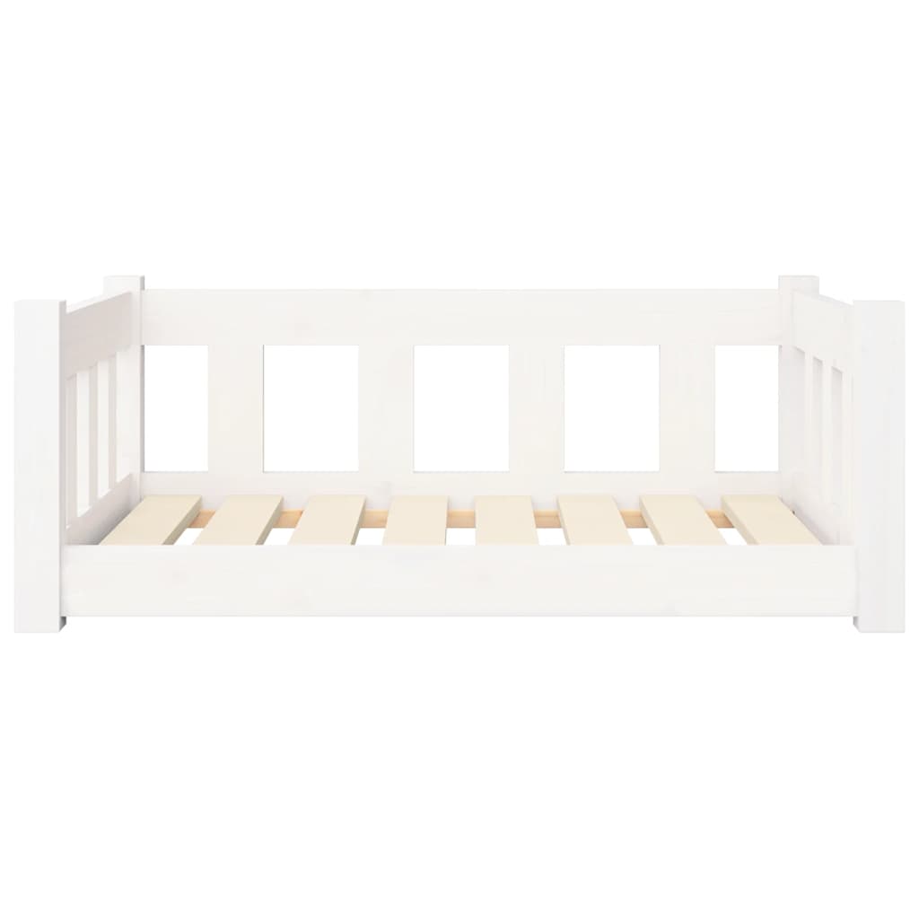 Dog Bed White 75.5x55.5x28 cm Solid Wood Pine