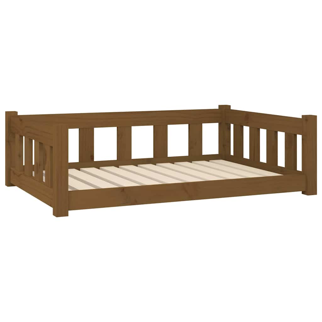Dog Bed Honey Brown 95.5x65.5x28 cm Solid Wood Pine