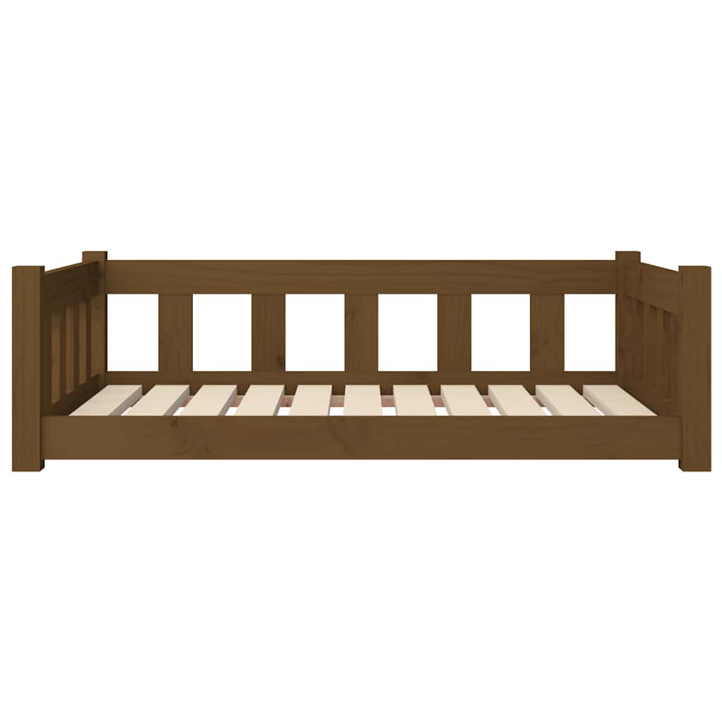 Dog Bed Honey Brown 95.5x65.5x28 cm Solid Wood Pine