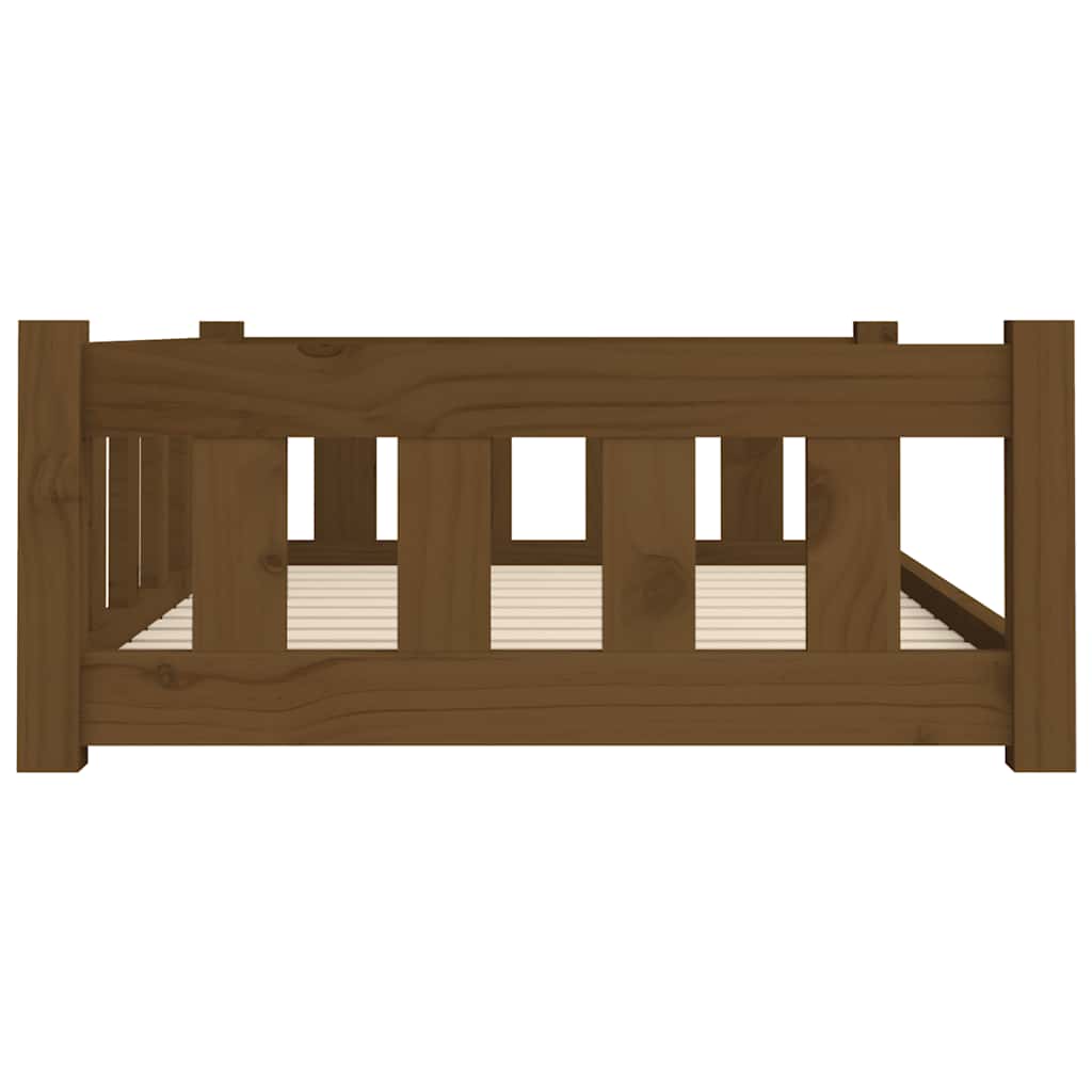 Dog Bed Honey Brown 95.5x65.5x28 cm Solid Wood Pine