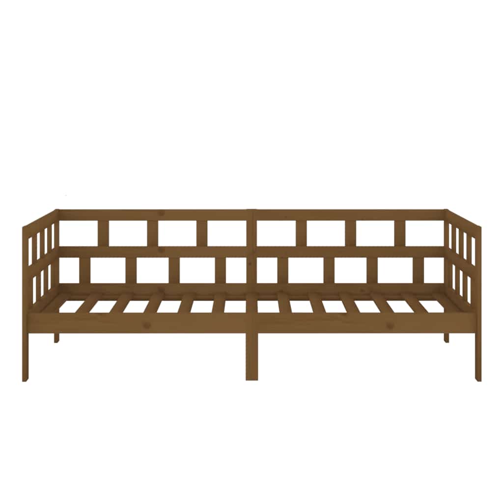Day Bed without Mattress Honey Brown Solid Wood Pine 90x190 cm
