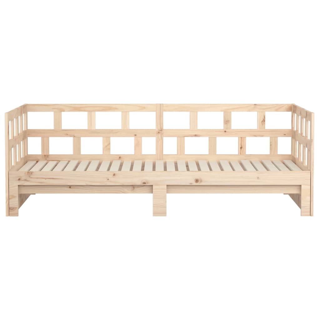 Pull-out Day Bed without Mattress Solid Wood Pine 2x(90x190) cm