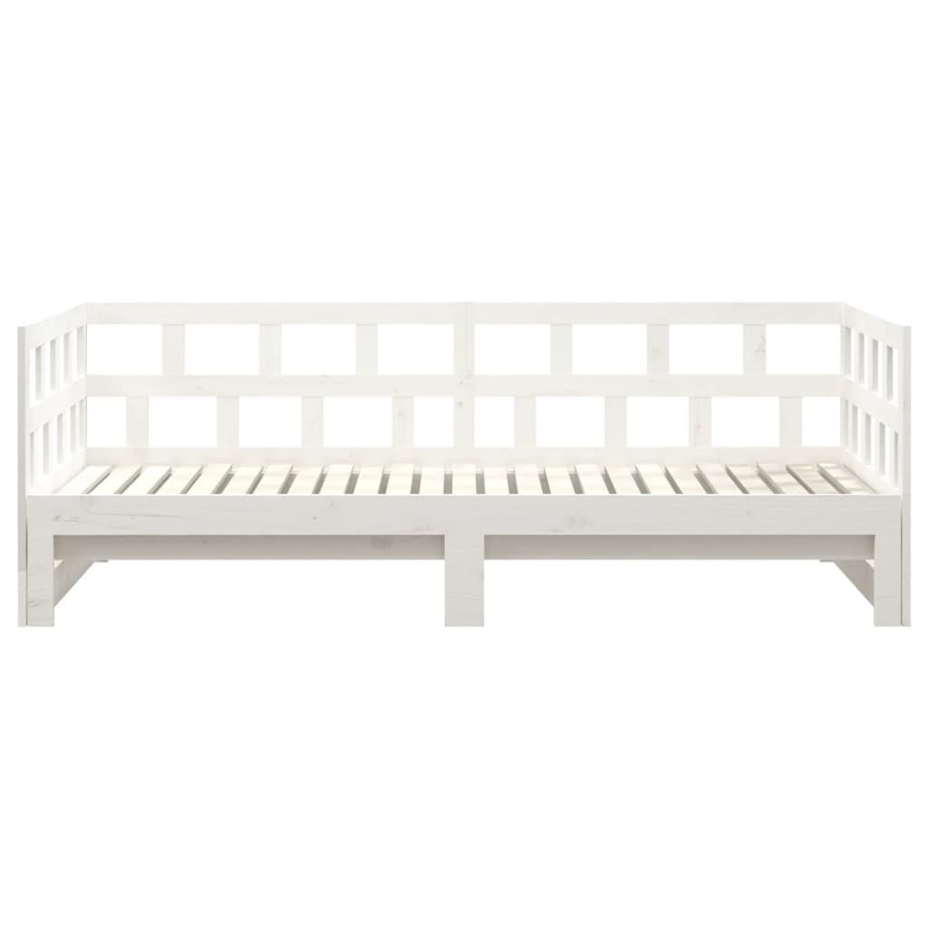 Pull-out Day Bed without Mattress White 2x(90x190) cm
