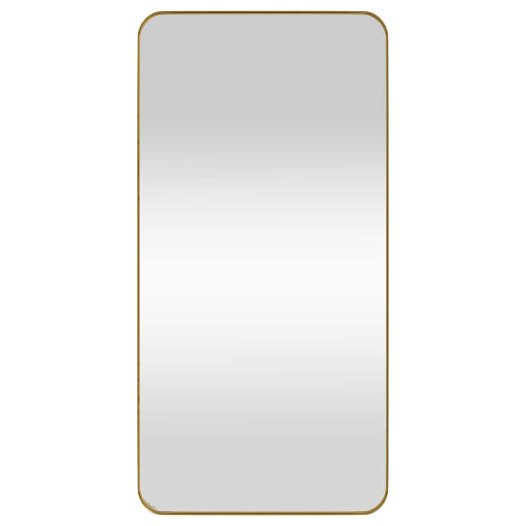 Wall-mounted Mirror Gold 50x100 cm Rectangle