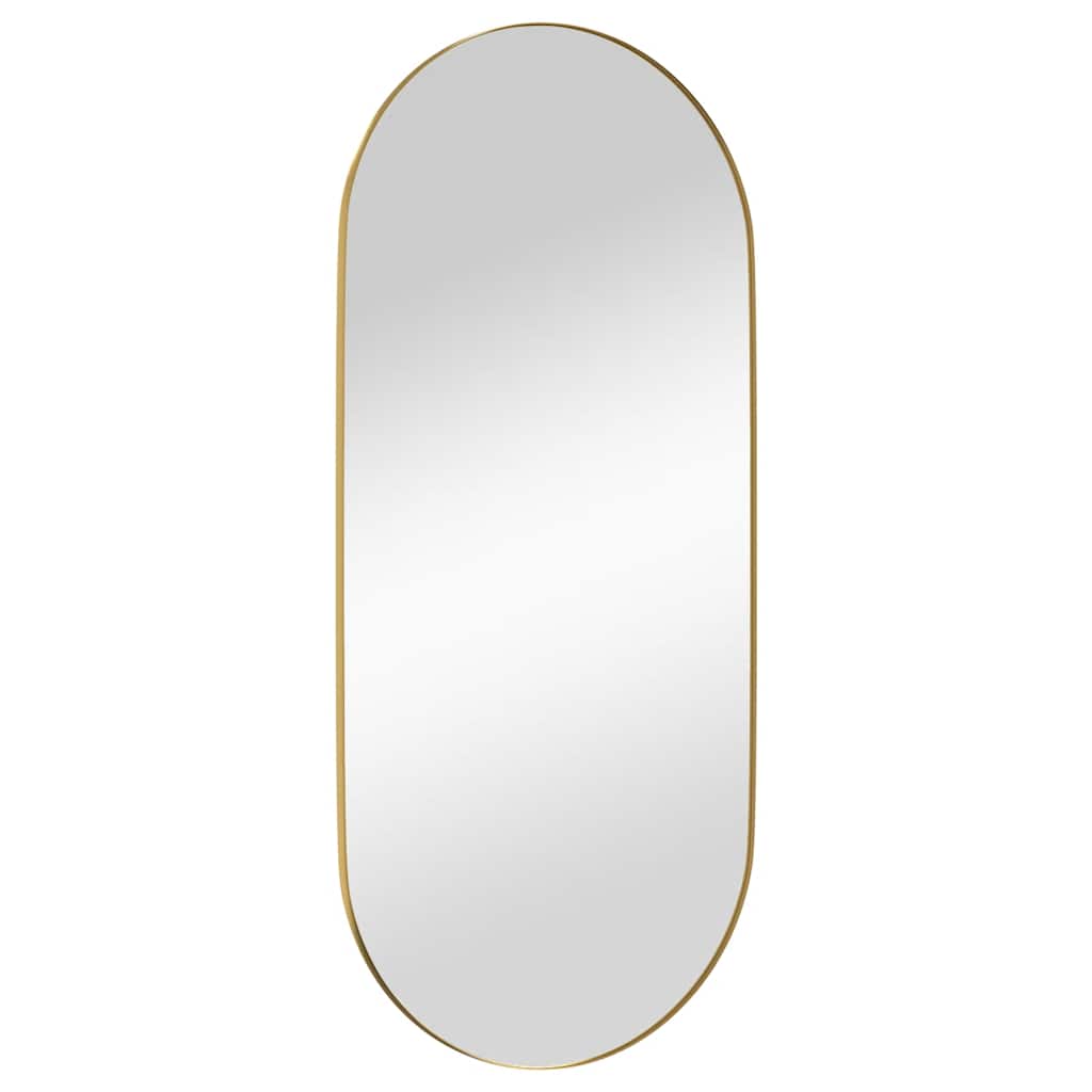 Wall-mounted Mirror Gold 45x100 cm Oval