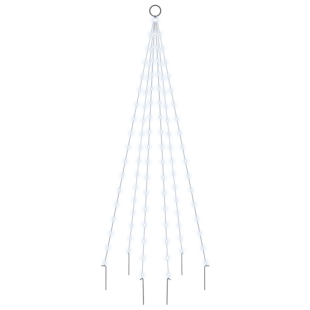 Christmas Tree on Flagpole Cold white 108 LEDs 180 cm