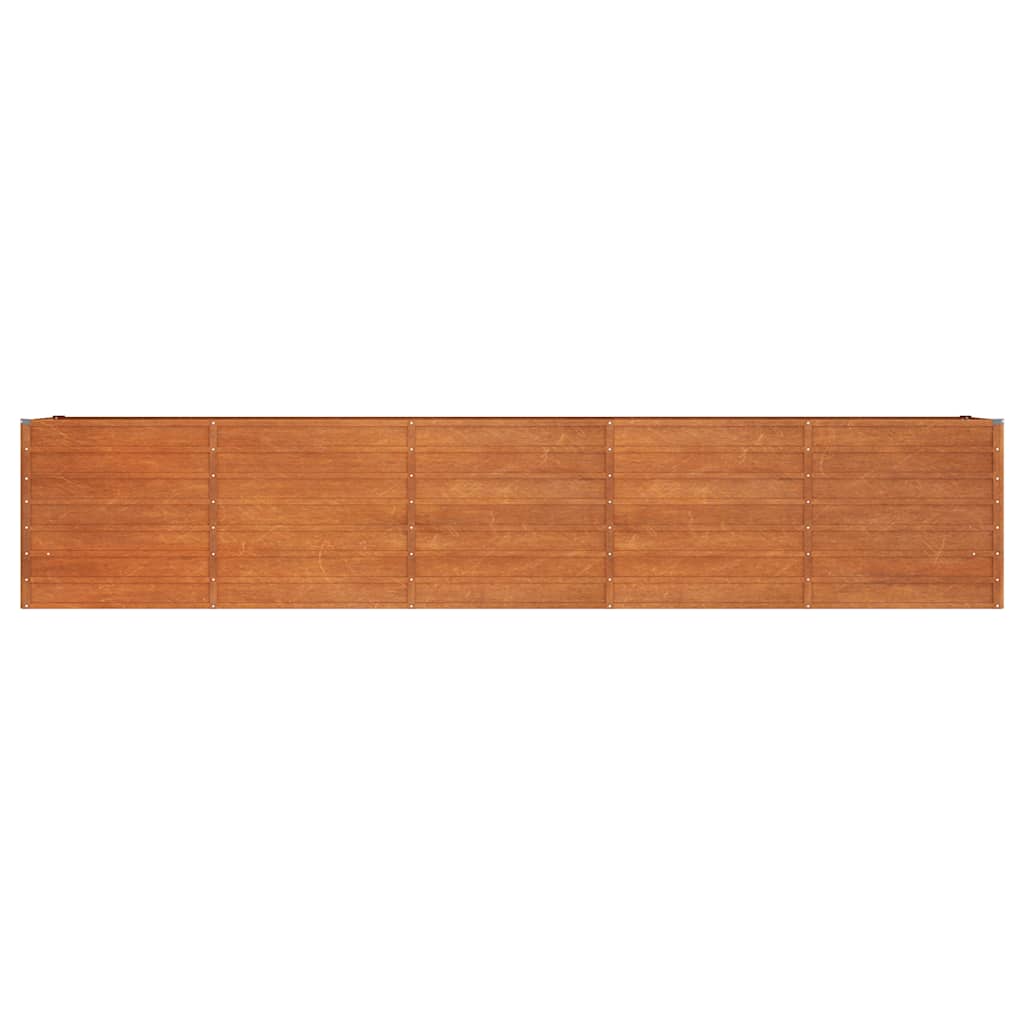 Garden Raised Bed Rusty 400x80x77 cm Corten Steel
