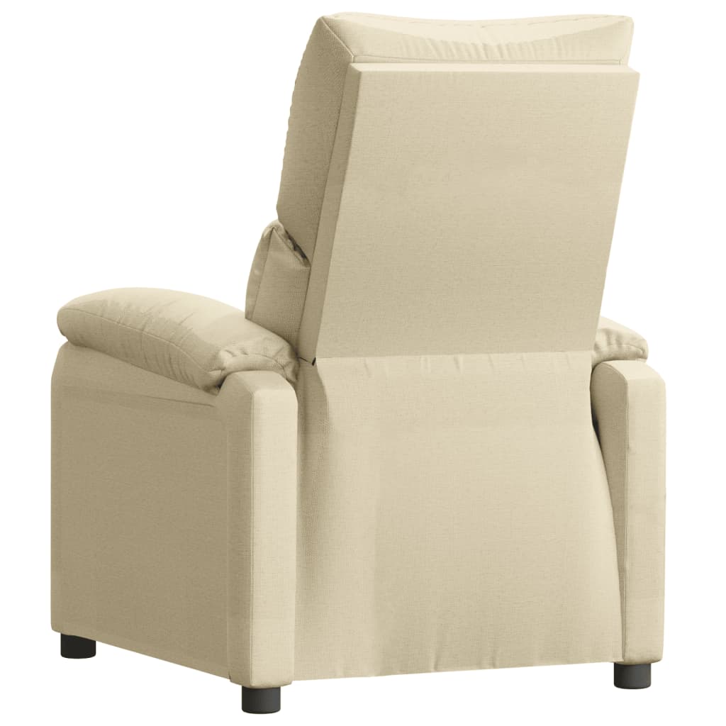 Recliner Chair Cream Fabric
