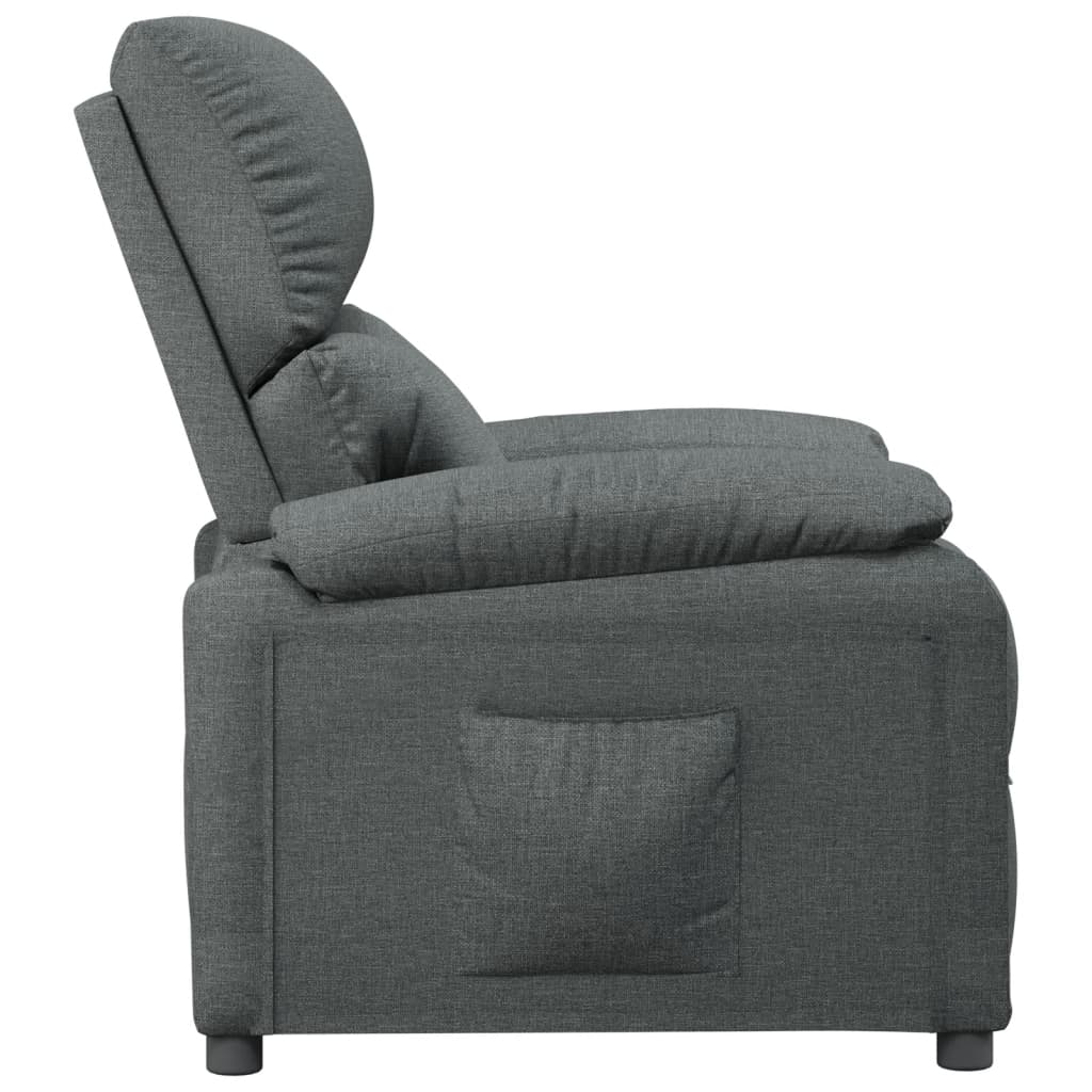 Recliner Chair Dark Grey Fabric