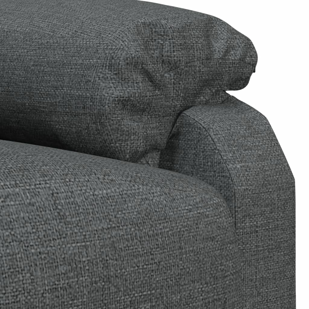Recliner Chair Dark Grey Fabric
