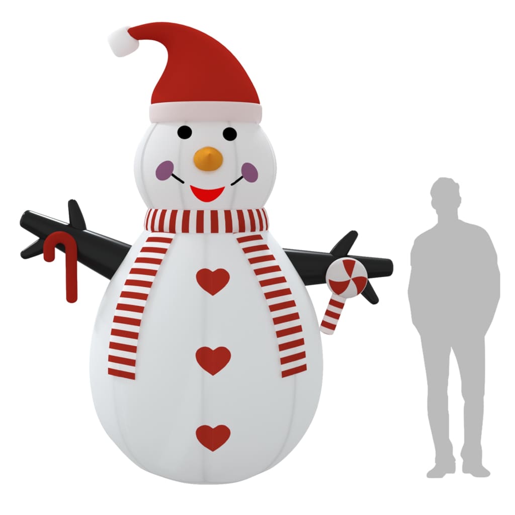 Inflatable Snowman with LEDs 300 cm