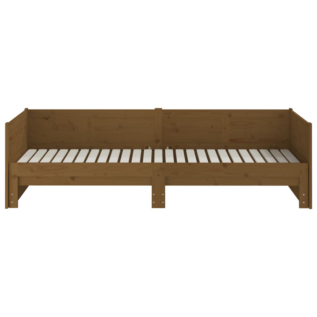 Pull-out Day Bed without Mattress Honey Brown 2x(90x190) cm