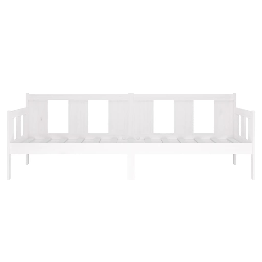 Day Bed without Mattress White Solid Wood Pine 90x190 cm