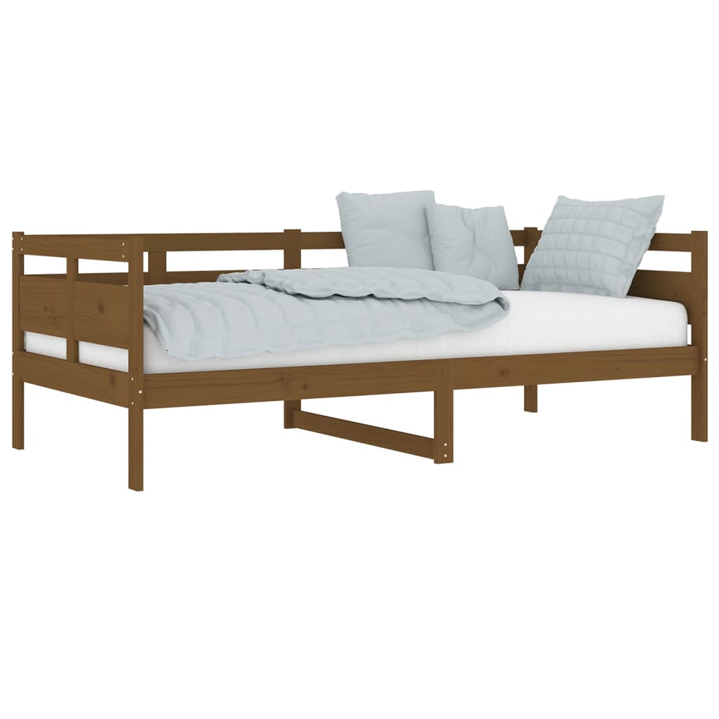 Day Bed without Mattress Honey Brown Solid Wood Pine 90x190 cm