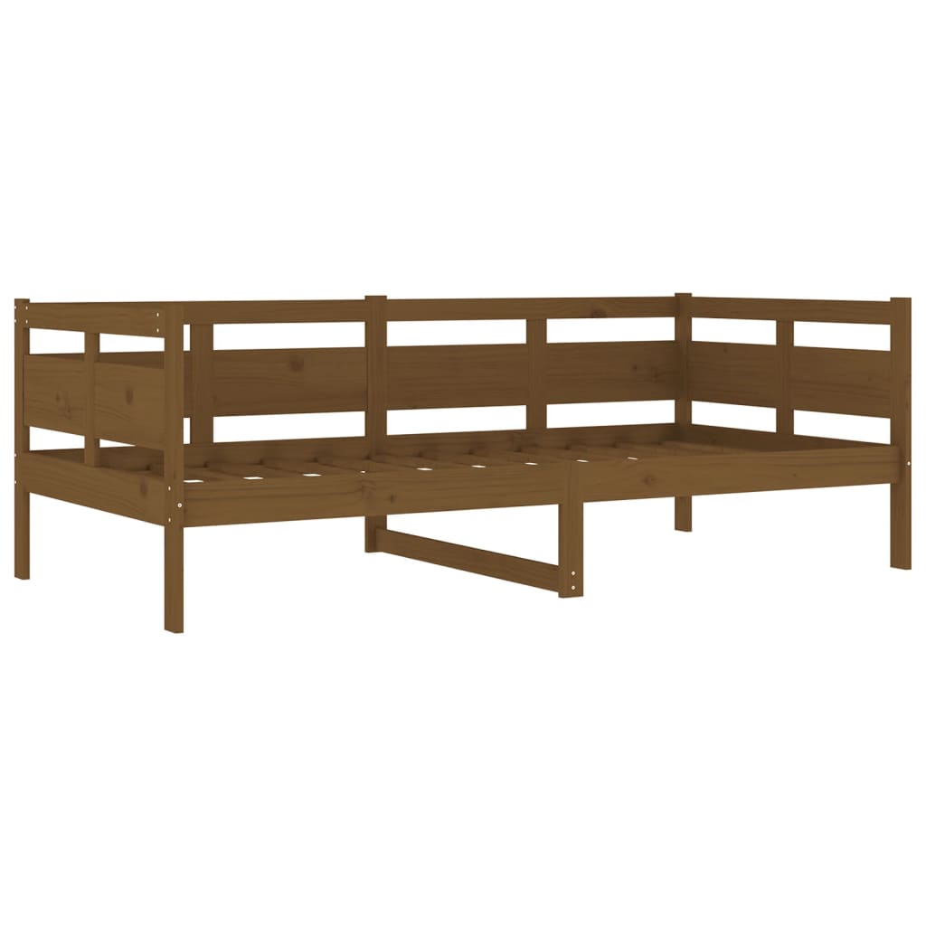 Day Bed without Mattress Honey Brown Solid Wood Pine 90x190 cm
