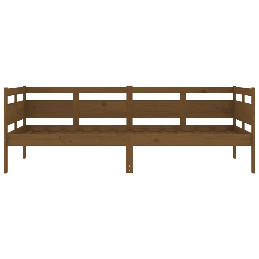 Day Bed without Mattress Honey Brown Solid Wood Pine 90x190 cm