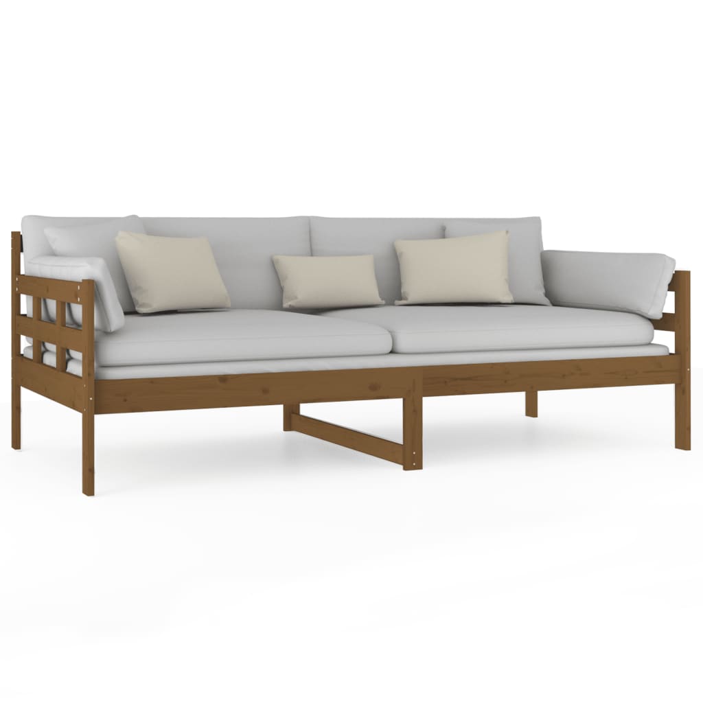 Day Bed without Mattress Honey Brown Solid Wood Pine 90x190 cm