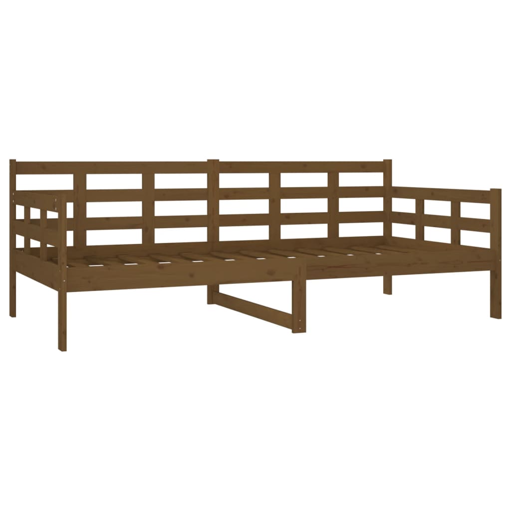 Day Bed without Mattress Honey Brown Solid Wood Pine 90x190 cm