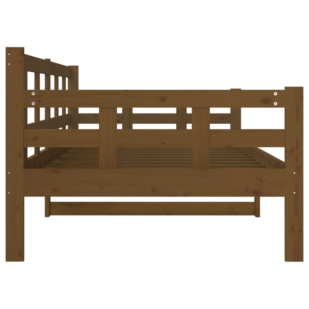 Day Bed without Mattress Honey Brown Solid Wood Pine 90x190 cm