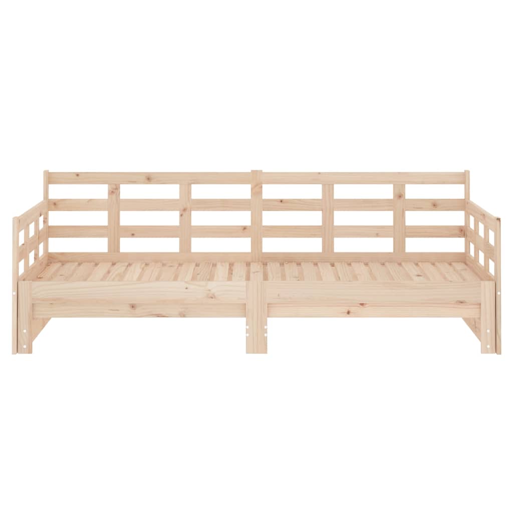 Pull-out Day Bed without Mattress Solid Wood Pine 2x(90x190) cm