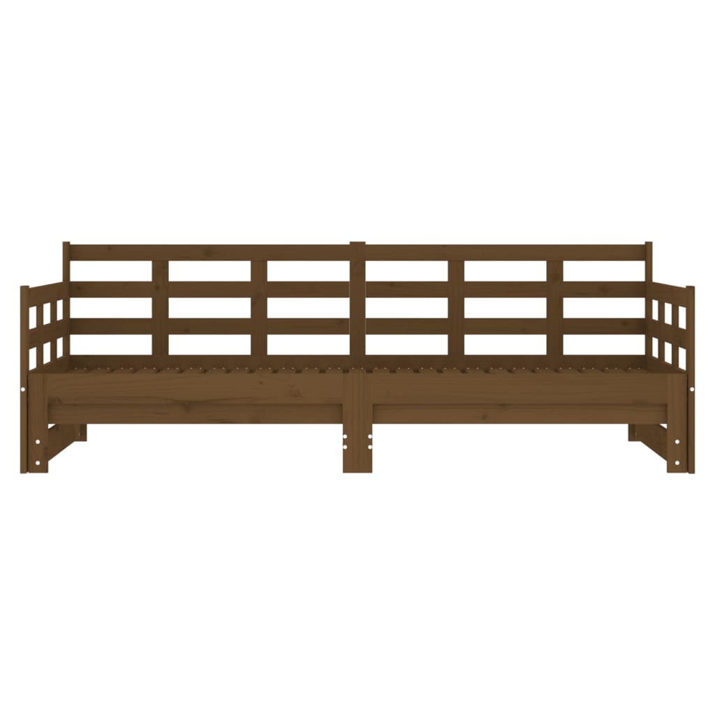 Pull-out Day Bed without Mattress Honey Brown 2x(90x190) cm