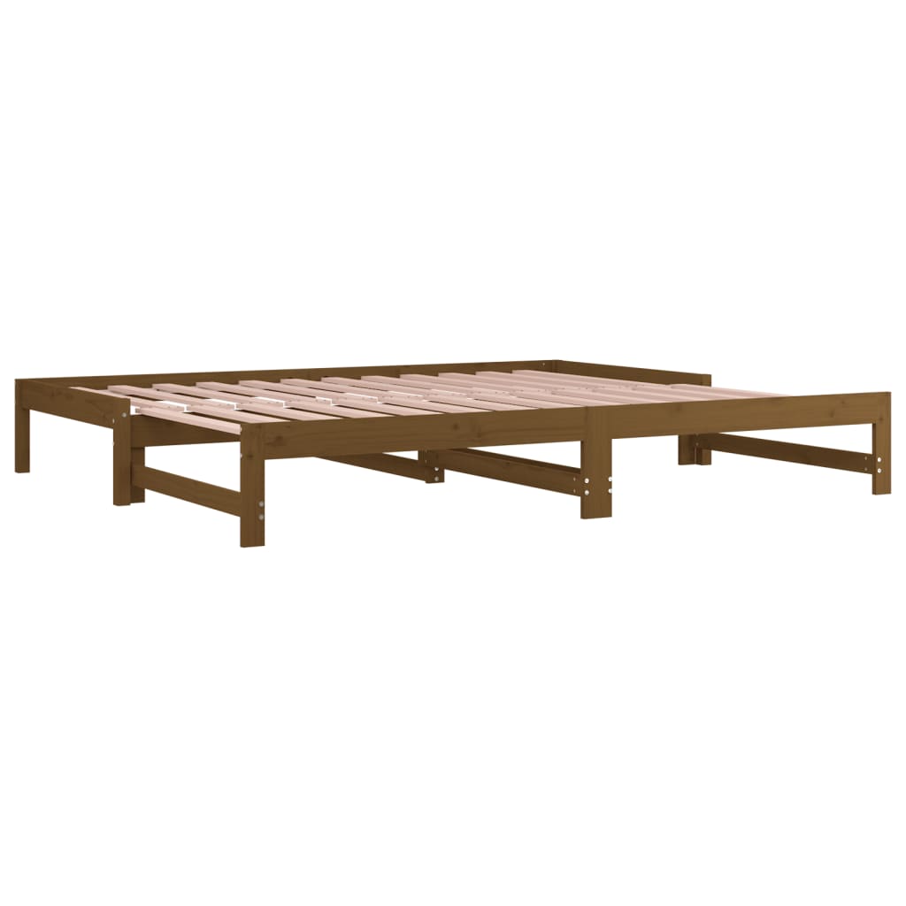 Pull-out Day Bed without Mattress Honey Brown 2x(90x190) cm