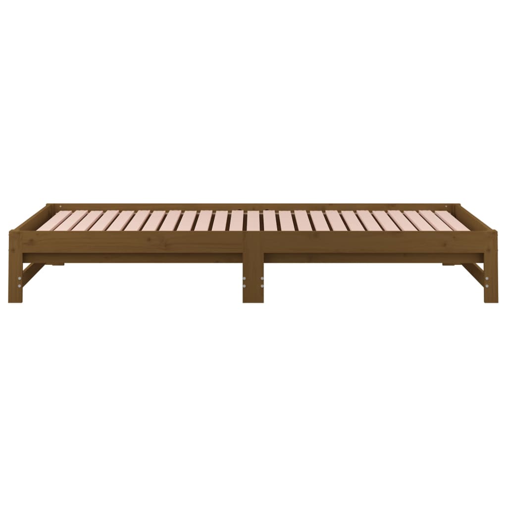 Pull-out Day Bed without Mattress Honey Brown 2x(90x190) cm