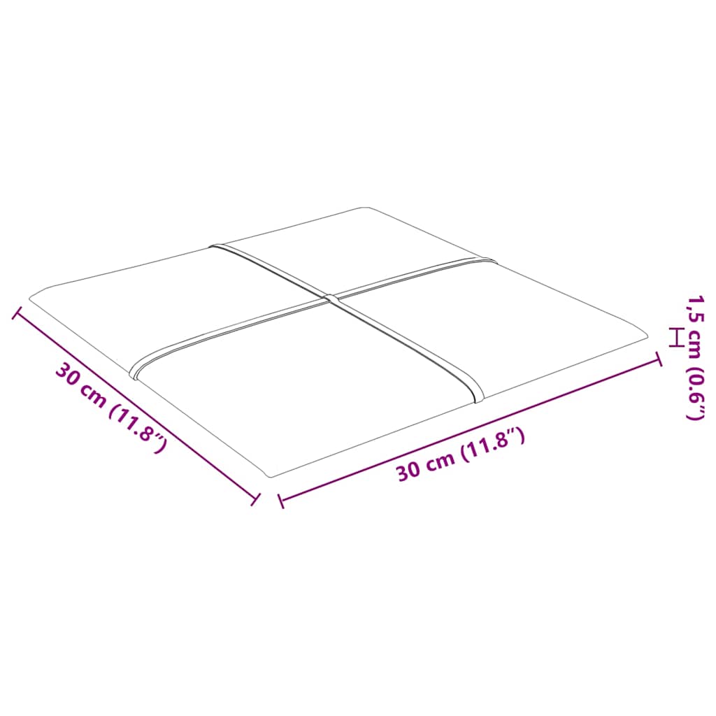 Wall Panels 12 pcs Dark Grey 30x30 cm Fabric 1.08 m²