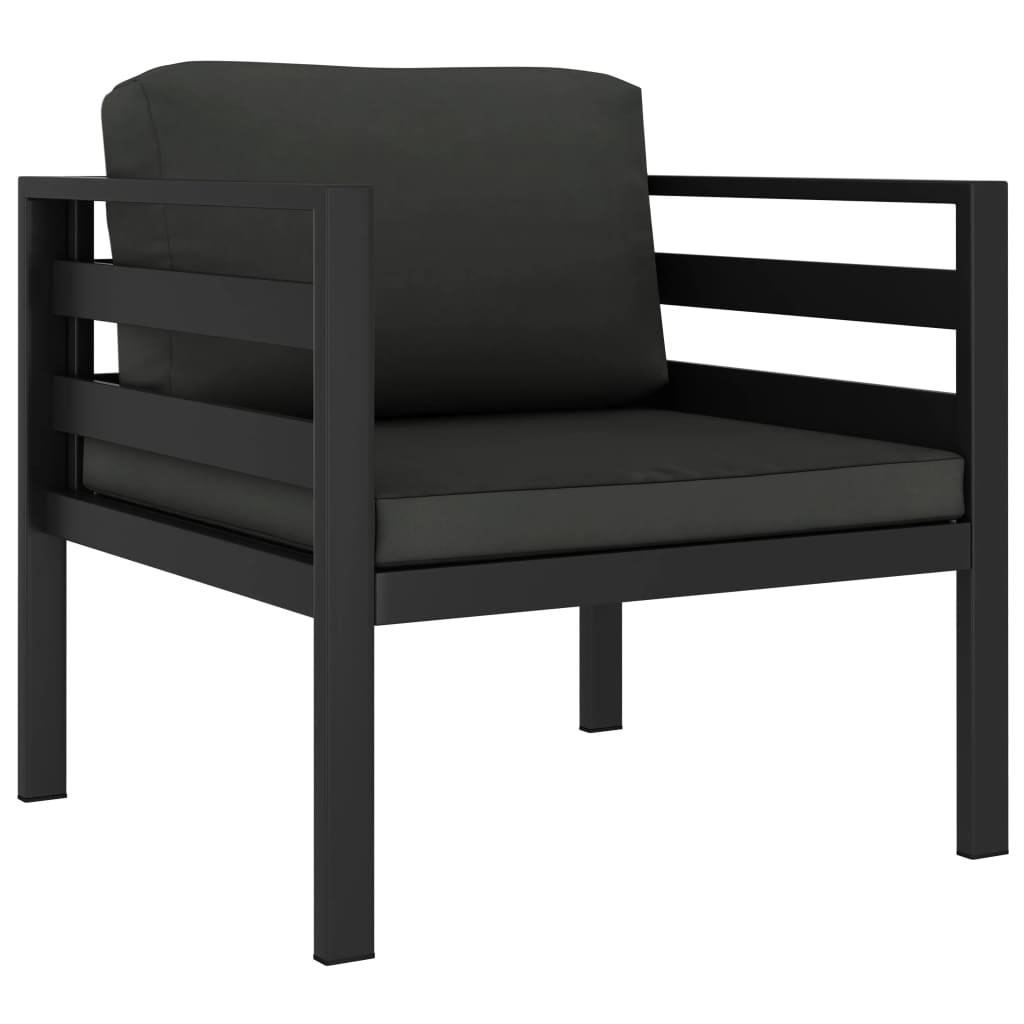7 Piece Garden Lounge Set with Cushions Aluminium Anthracite