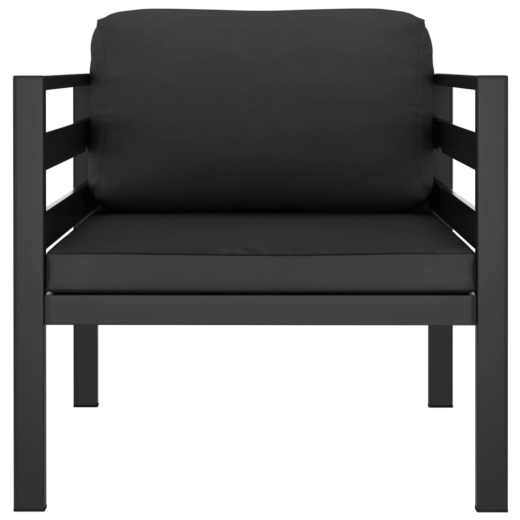 7 Piece Garden Lounge Set with Cushions Aluminium Anthracite