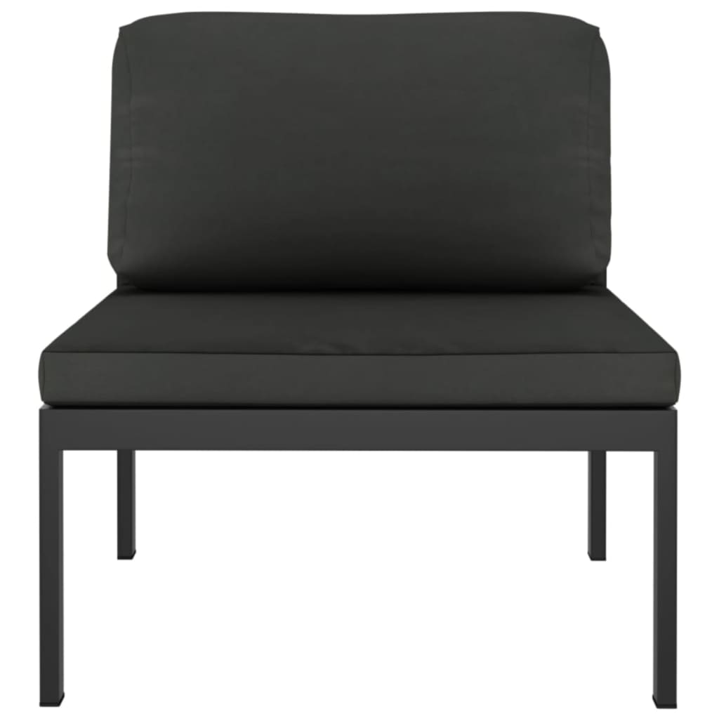 6 Piece Garden Lounge Set with Cushions Aluminium Anthracite