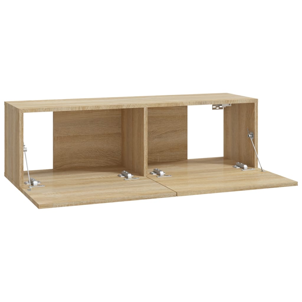 Wall TV Cabinets 2 pcs Sonoma Oak 100x30x30 cm Engineered Wood
