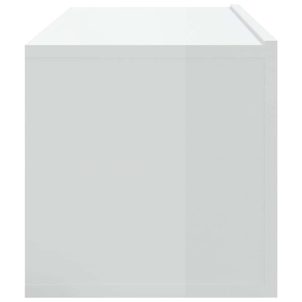 Wall TV Cabinets 2 pcs High Gloss White 100x30x30 cm Engineered Wood