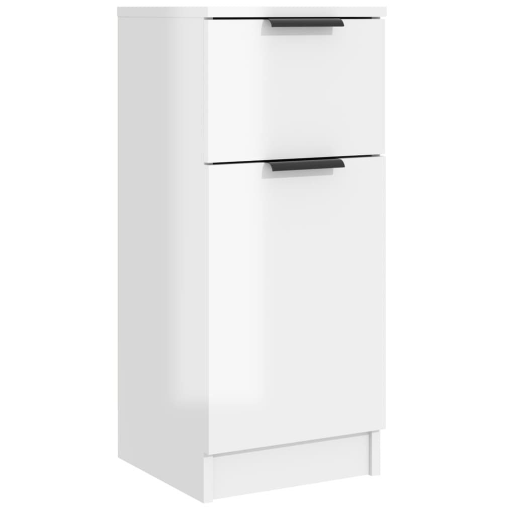 Sideboards 2 pcs High Gloss White 30x30x70 cm Engineered Wood