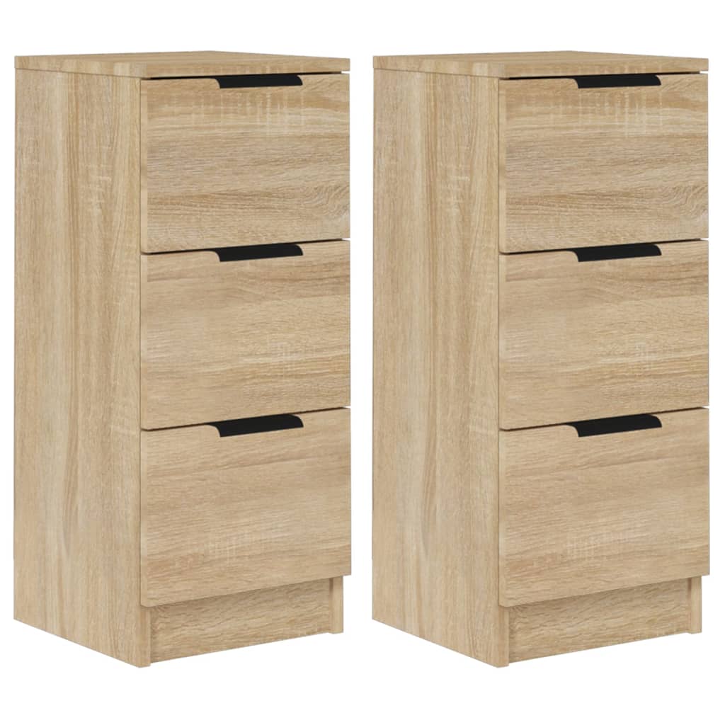 Sideboards 2 pcs Sonoma Oak 30x30x70 cm Engineered Wood
