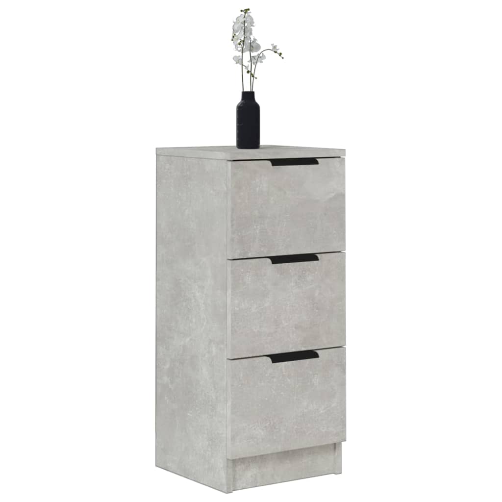 Sideboards 2 pcs Concrete Grey 30x30x70 cm Engineered Wood