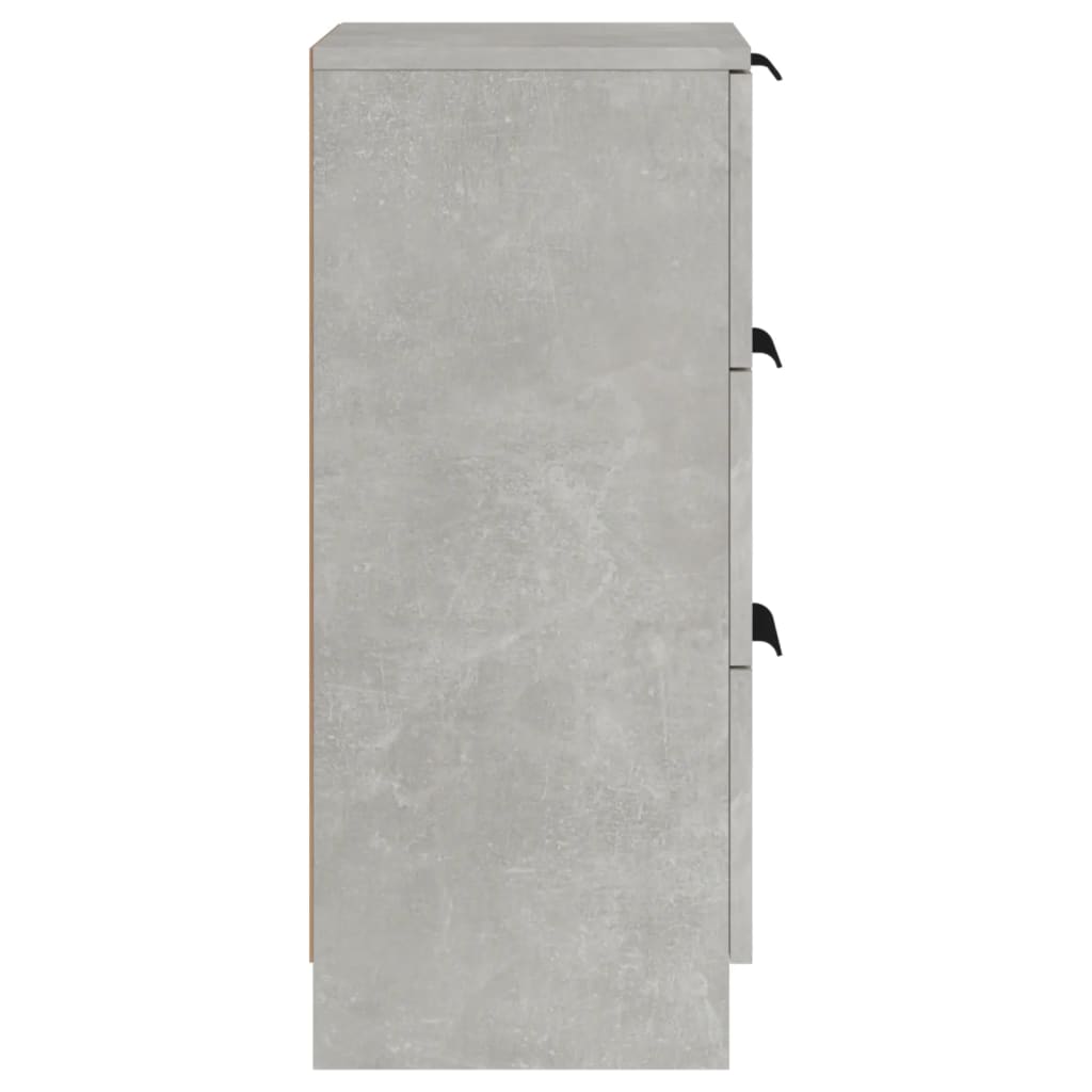 Sideboards 2 pcs Concrete Grey 30x30x70 cm Engineered Wood