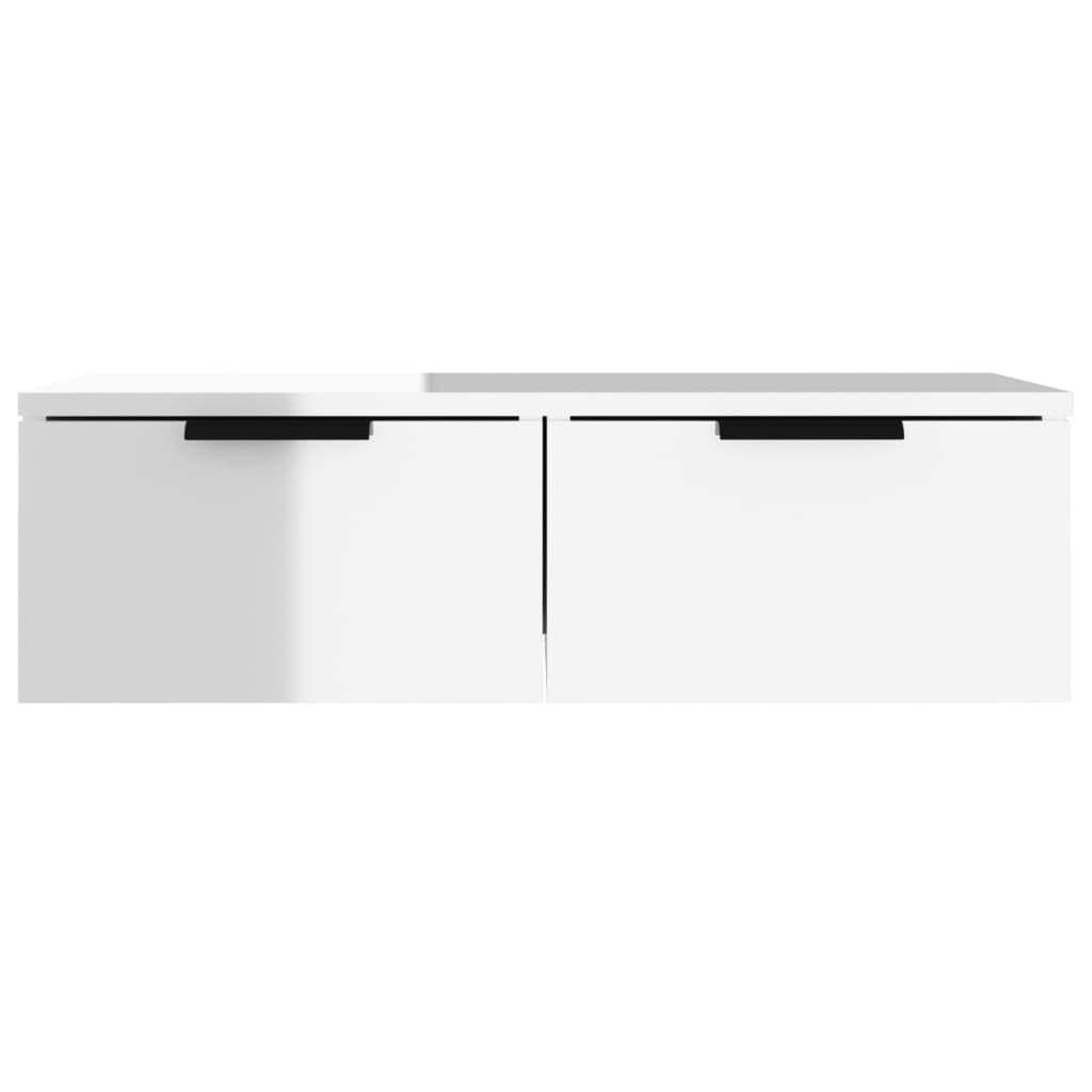 Wall Cabinet High Gloss White 68x30x20 cm Engineered Wood