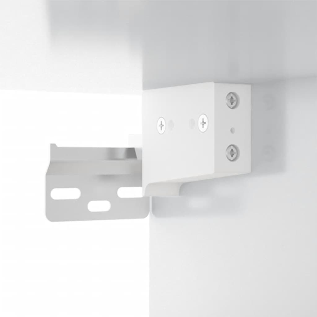 Wall Cabinet High Gloss White 68x30x20 cm Engineered Wood