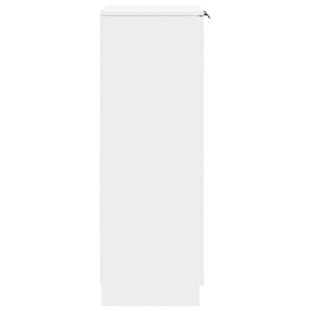 Shoe Cabinet White 59x35x100.5 cm Engineered Wood