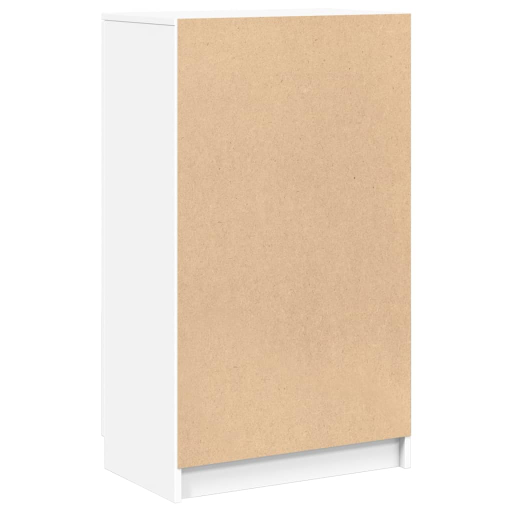Shoe Cabinet White 59x35x100.5 cm Engineered Wood