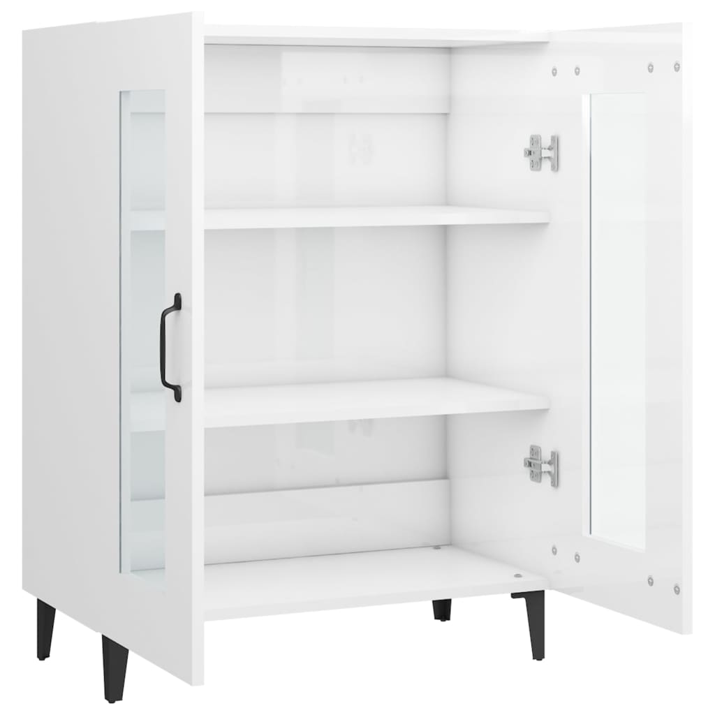 Sideboard High Gloss White 69.5x34x90 cm Engineered Wood