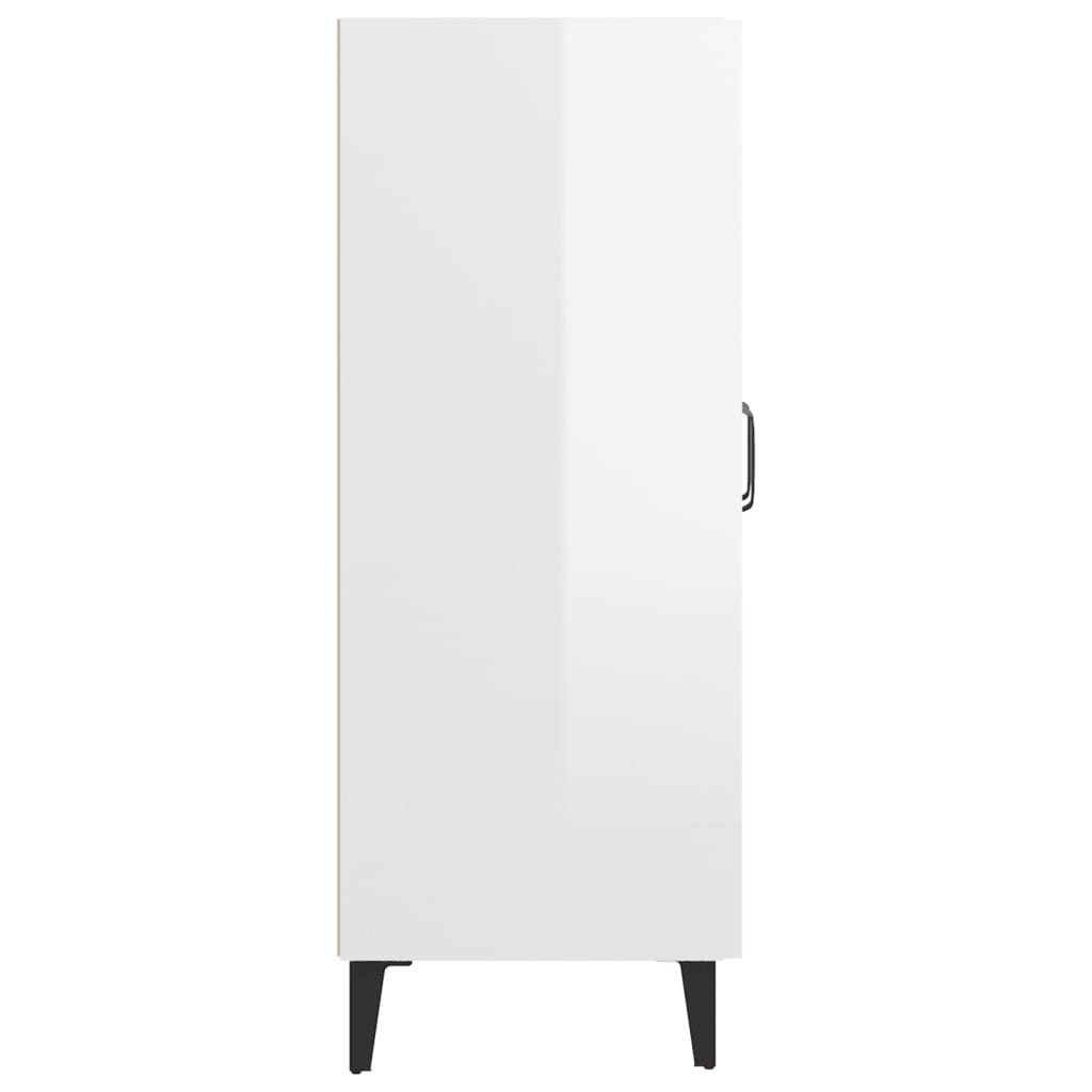 Sideboard High Gloss White 69.5x34x90 cm Engineered Wood