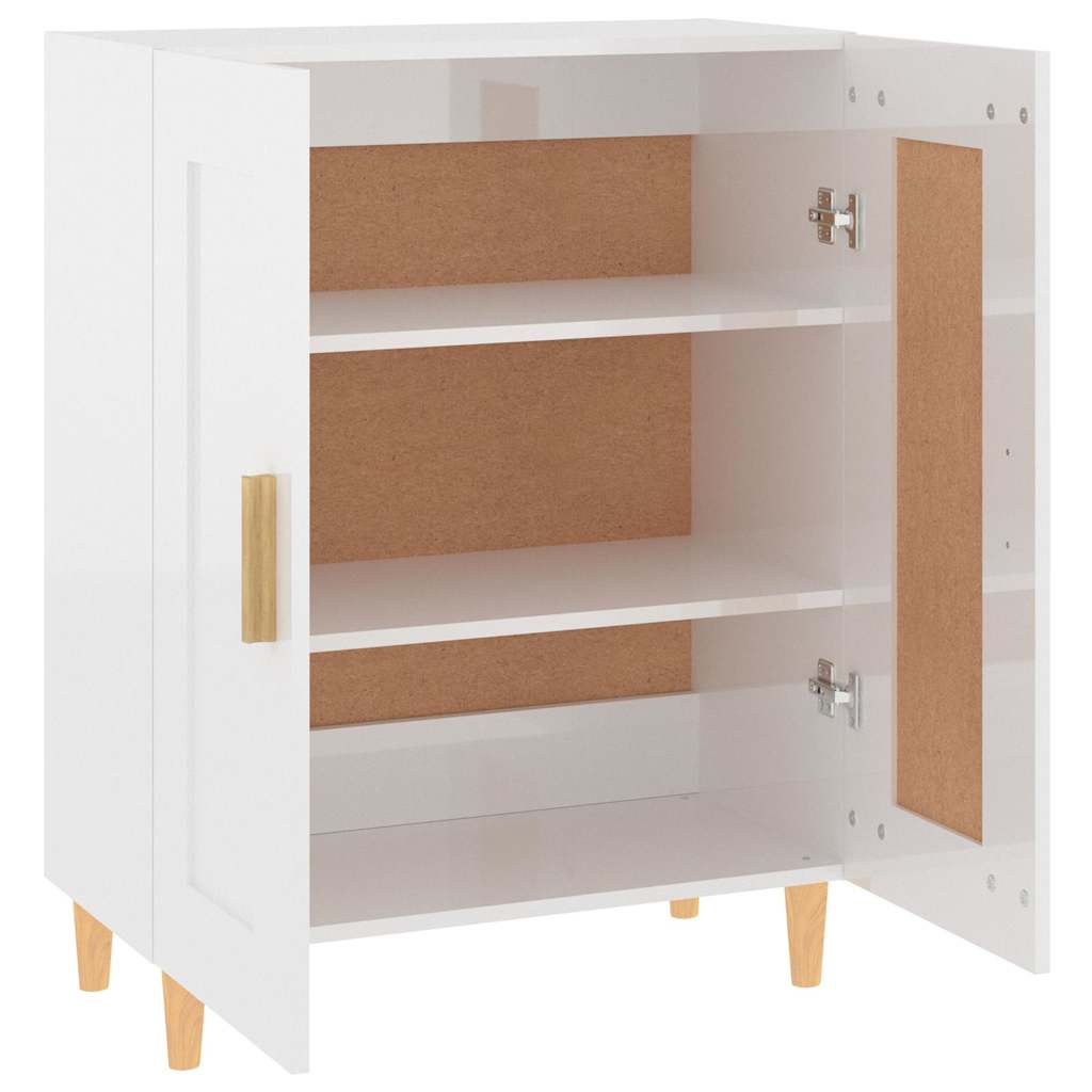 Sideboard High Gloss White 69.5x34x90 cm Engineered Wood