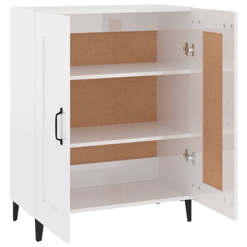 Sideboard High Gloss White 69.5x34x90 cm Engineered Wood