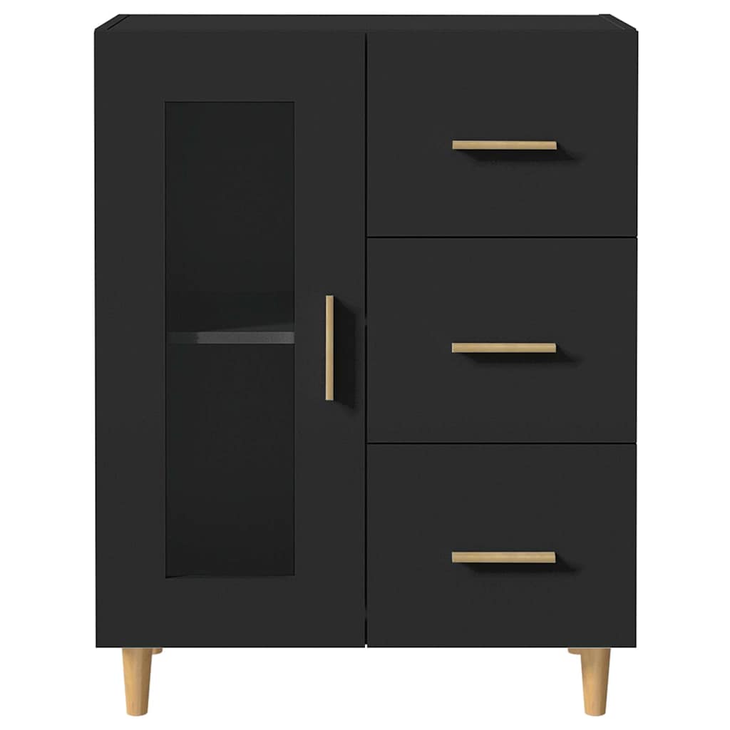 Sideboard with Drawer Black 69,5 x 34 x 90 cm Engineered Wood