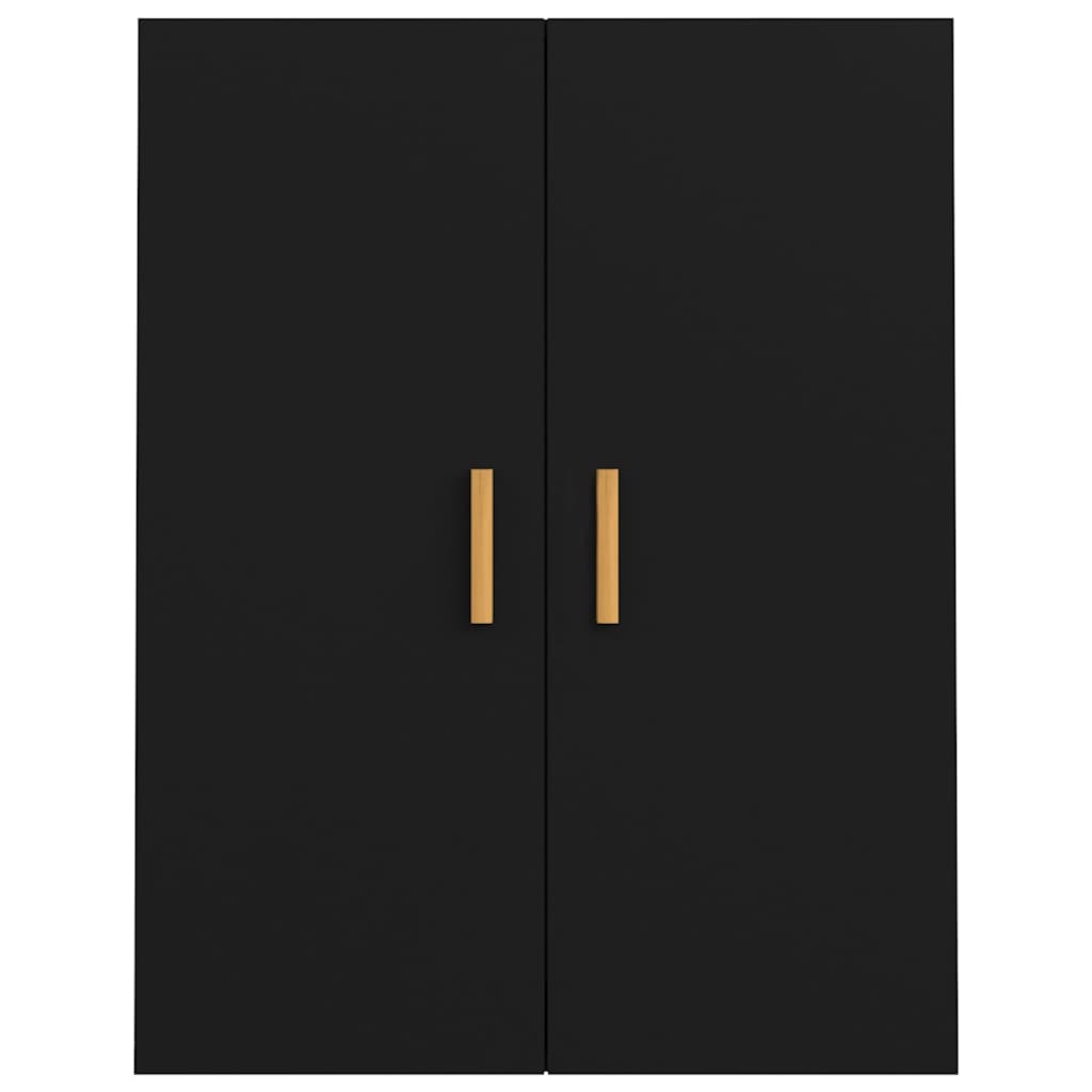 Hanging Wall Cabinet Black 69.5x34x90 cm
