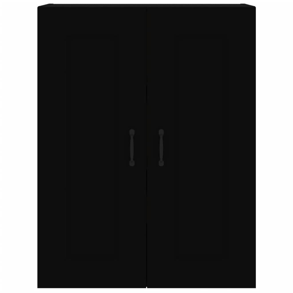 Hanging Wall Cabinet Black 69.5x32.5x90 cm