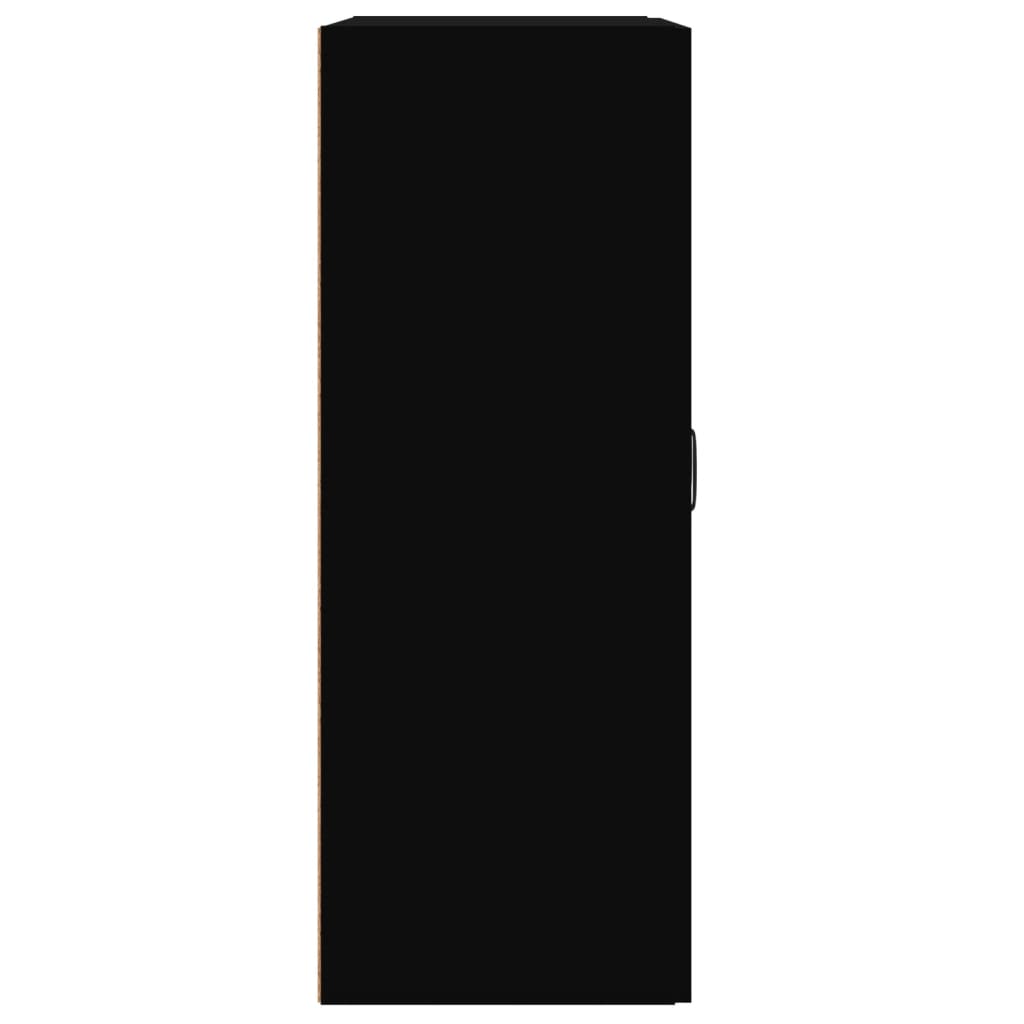 Hanging Wall Cabinet Black 69.5x32.5x90 cm